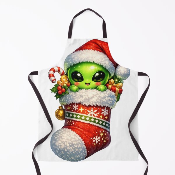 Item preview, Alien Christmas Stocking Kawaii designed and sold by redsharkuk.