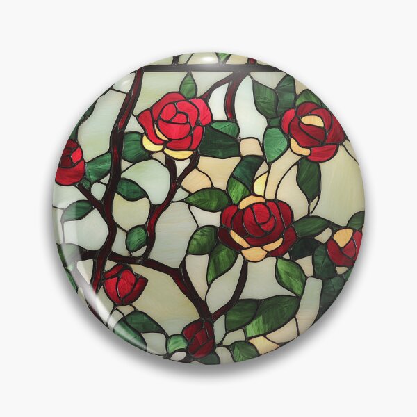 Item preview, Red Rose Pale Panel Stained Glass Photo Texture designed and sold by DigitaICraft.