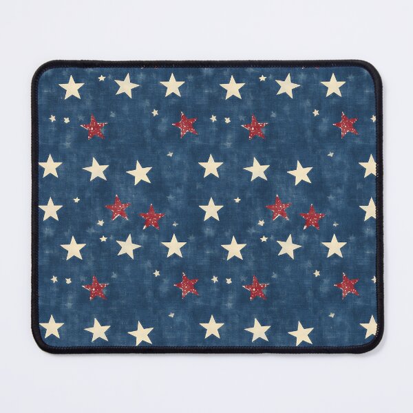 Item preview, Vintage Patriotic Stars Rustic Americana Pattern | 4th of July Retro Americana Country Star Decor | Patriotic Gift For Veteran Father's Day | Fourth of July Scattered Stars Blue Denim designed and sold by VivaFy.