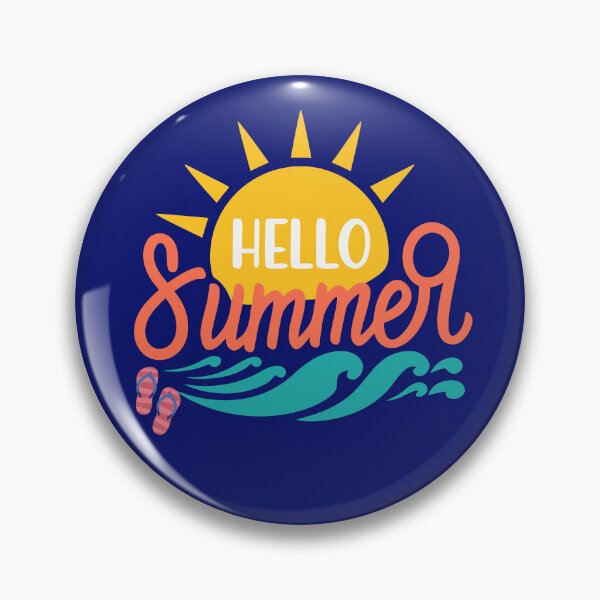 Item preview, Hello Summer Sun and Ocean Waves Retro Beach Vacation designed and sold by SolutionsArt.