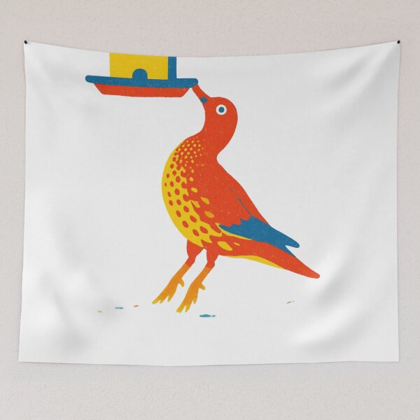 Item preview, Mod Nature Art No.7: Retro Folk Bird Print designed and sold by NO BEAVER NO PUNK.