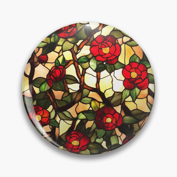Item preview, Camellia Golden Glow Stained Glass Photo Texture designed and sold by DigitaICraft.