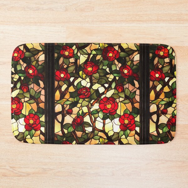 Item preview, Camellia Golden Glow Stained Glass Photo Texture designed and sold by DigitaICraft.