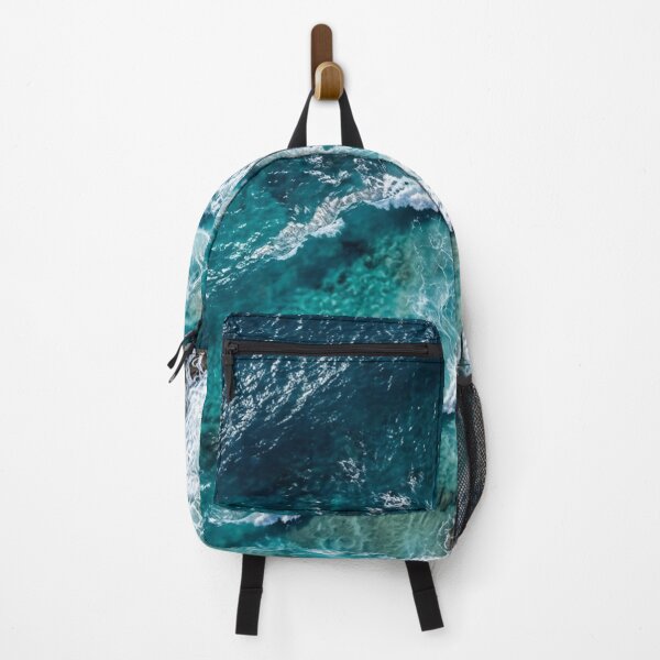 Item preview, Aerial Ocean Waves Crashing on Rocky Coast | Turquoise Sea Art designed and sold by SOUFIANE1991.