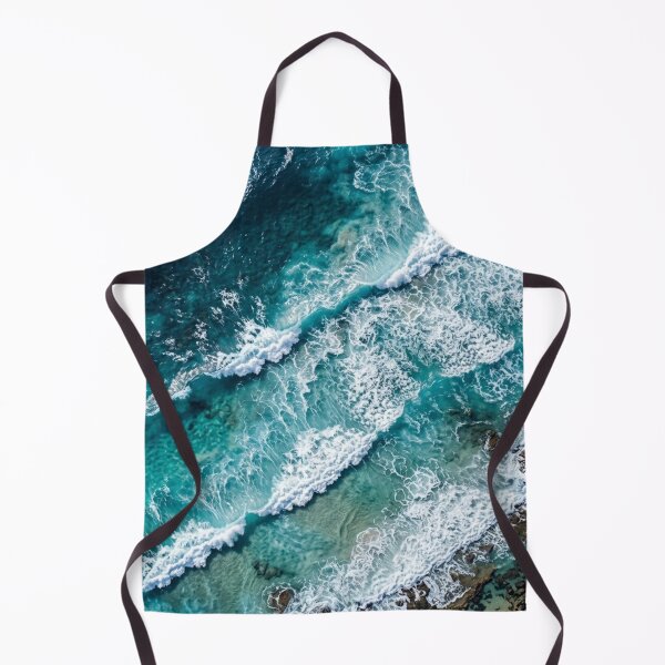 Item preview, Aerial Ocean Waves Crashing on Rocky Coast | Turquoise Sea Art designed and sold by SOUFIANE1991.