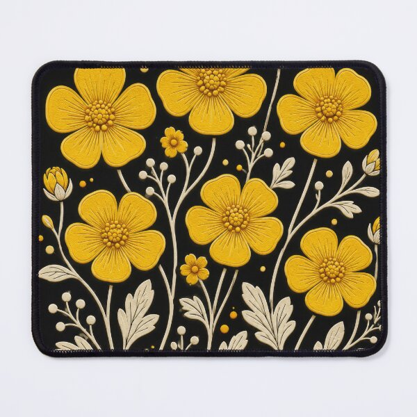Item preview, yellow buttercup flower field designed and sold by scicilysimonee.