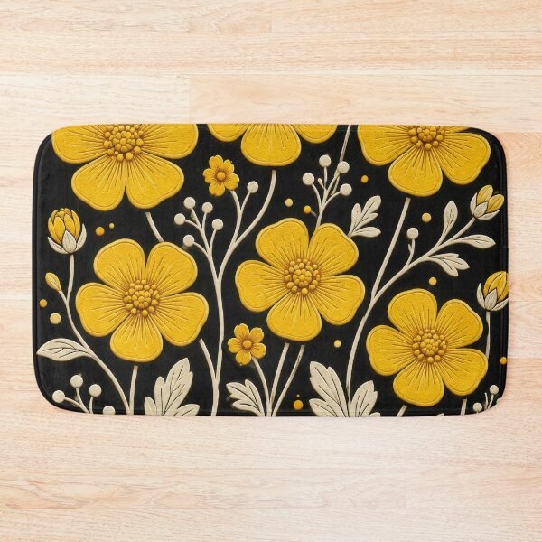 Item preview, yellow buttercup flower field designed and sold by scicilysimonee.