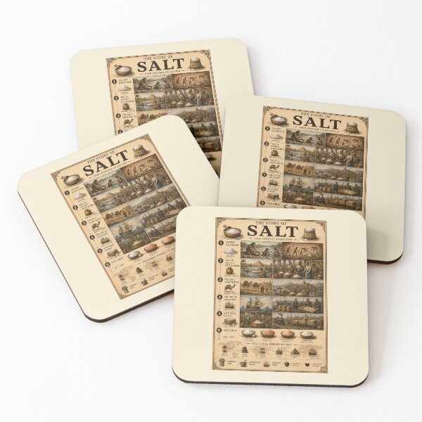 Item preview, Vintage Salt History Food Infographic Poster⁠ designed and sold by Easternpantry.
