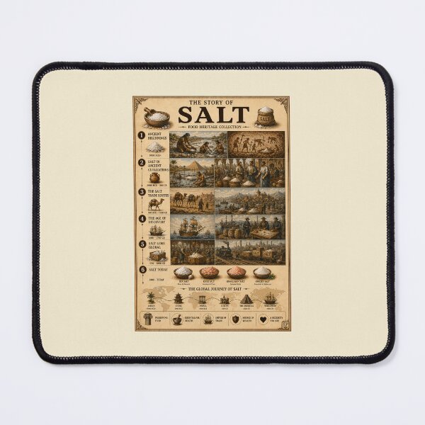 Item preview, Vintage Salt History Food Infographic Poster⁠ designed and sold by Easternpantry.
