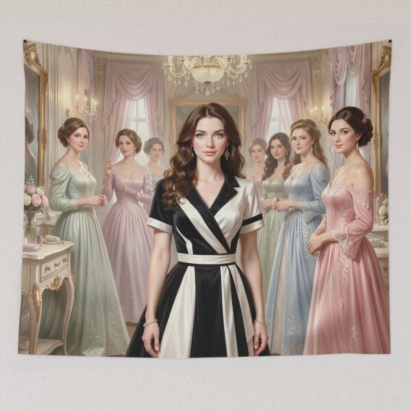 Item preview, Vintage Opulence and the Monochrome Gown designed and sold by TaBogroupsRed.
