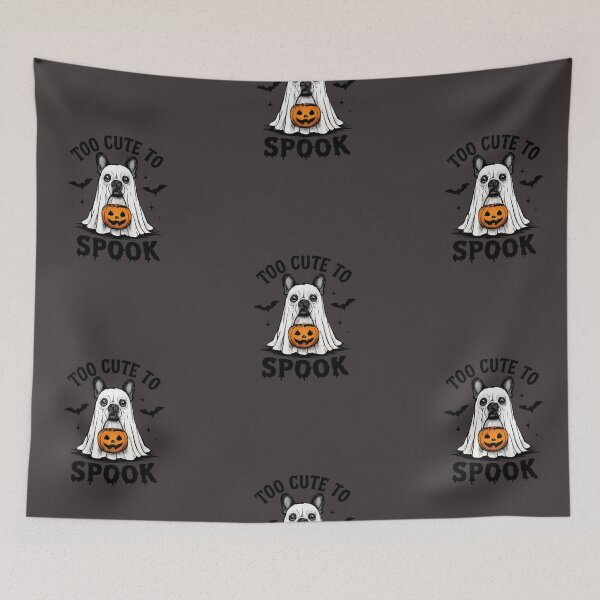 Item preview, Too Cute To Spook Funny Ghost Dog Halloween Design designed and sold by PoojaArtLab.