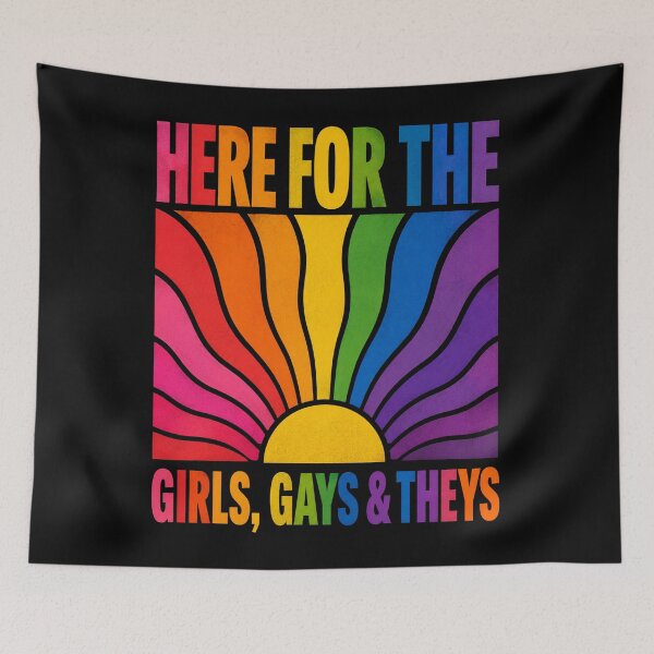 Item preview, Here for The Girls Gays and Theys Vintage LGBTQ Ally  designed and sold by jolihanot.