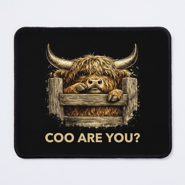 Item preview, Scottish Highland Cow Peering Over The Fence designed and sold by AberDons.