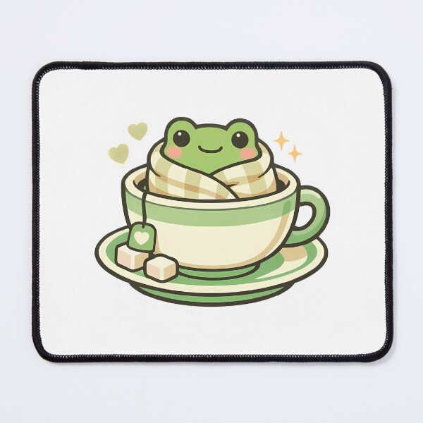 Item preview, Its Okay To Rest Cute Retro Frog Teacup Sticker⁠ designed and sold by MIROUZ2000.