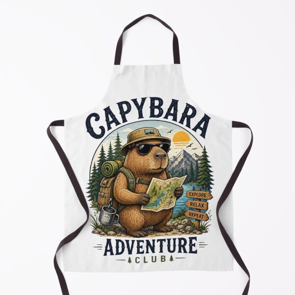 Item preview, Capybara Adventure Club Outdoor Explorer Hiking Gift designed and sold by vampbabe54.