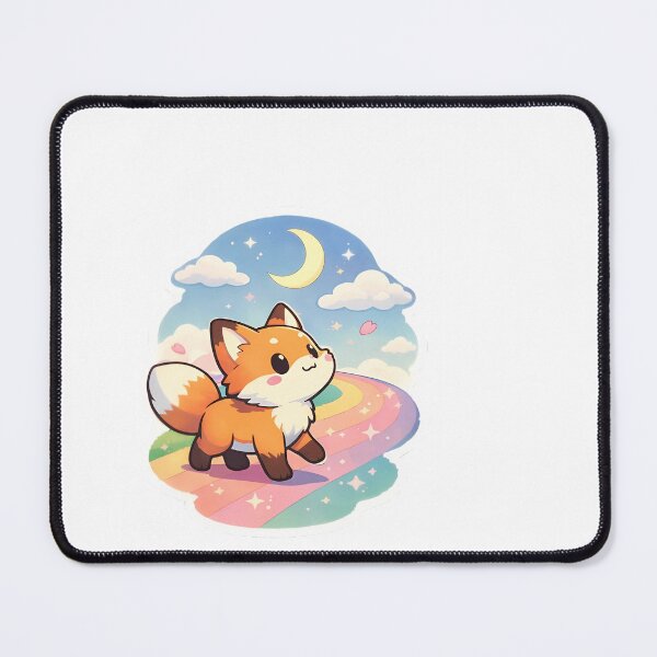 Item preview, One Day At A Time Cute LoFi Fox Rainbow Sticker designed and sold by MIROUZ2000.