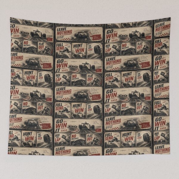 Item preview, Vintage Pit Radio F1 Grand Prix Racing Poster 3 designed and sold by PlanetEye Designs.