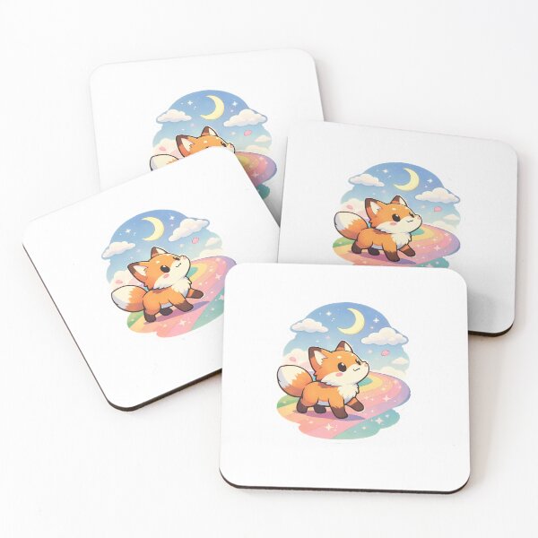 Item preview, One Day At A Time Cute LoFi Fox Rainbow Sticker⁠ designed and sold by MIROUZ2000.