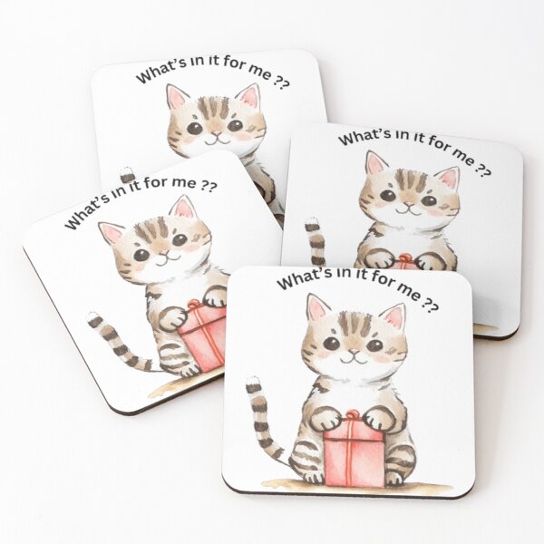 Item preview, What's In It For Me Cat Shirt | Funny Tabby Kitten Tee | Gift for Cat Lover Women designed and sold by SOLIORA  ATELIER.