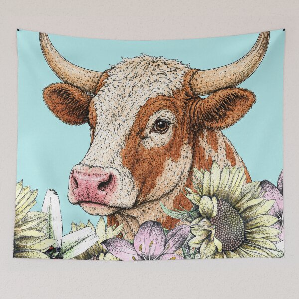 Item preview, Floral Bull with Sunflowers designed and sold by Flower Magic .