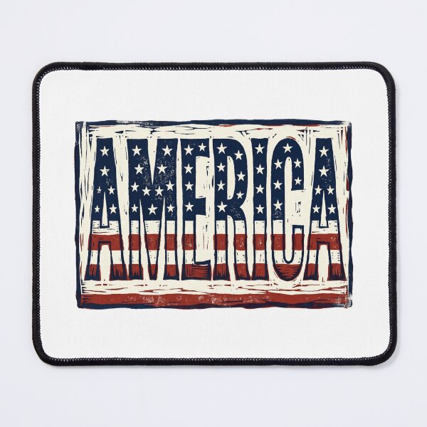 Item preview, Coquette America Patriotic Typography with Blue Bow designed and sold by Paper Drip.