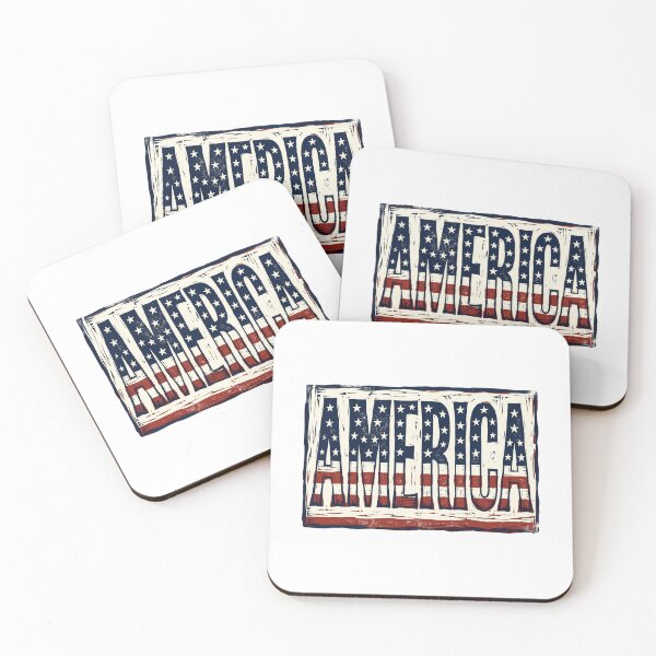 Item preview, Coquette America Patriotic Typography with Blue Bow designed and sold by Paper Drip.