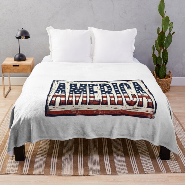 Item preview, Coquette America Patriotic Typography with Blue Bow designed and sold by Paper Drip.