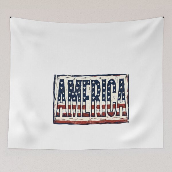 Item preview, Coquette America Patriotic Typography with Blue Bow designed and sold by Paper Drip.