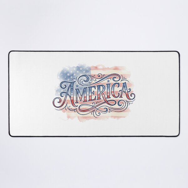 Item preview, Watercolor America Patriotic Flag Typography Design designed and sold by Paper Drip.