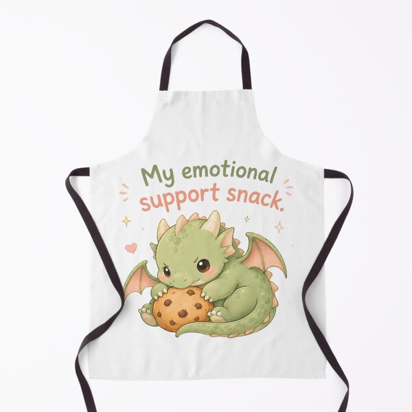 Item preview, Cute Dragon Positive Vibes My Emotional Support Snack Cookie Whimsical Fantasy Art designed and sold by ArtsyGlaze.
