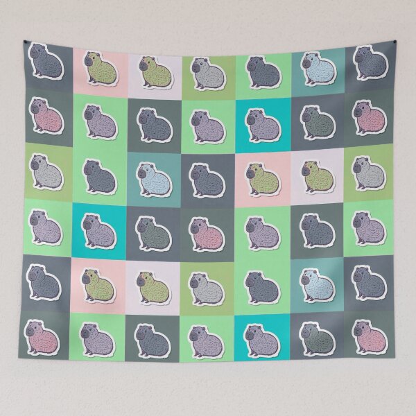 Item preview, Blue capybaras designed and sold by uunaa.