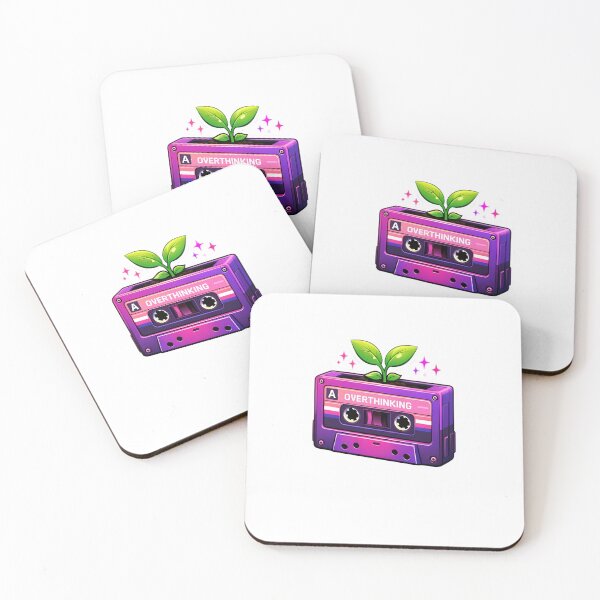 Item preview, Overthinking Kills The Vibe Vaporwave Retro Sticker⁠ designed and sold by MIROUZ2000.