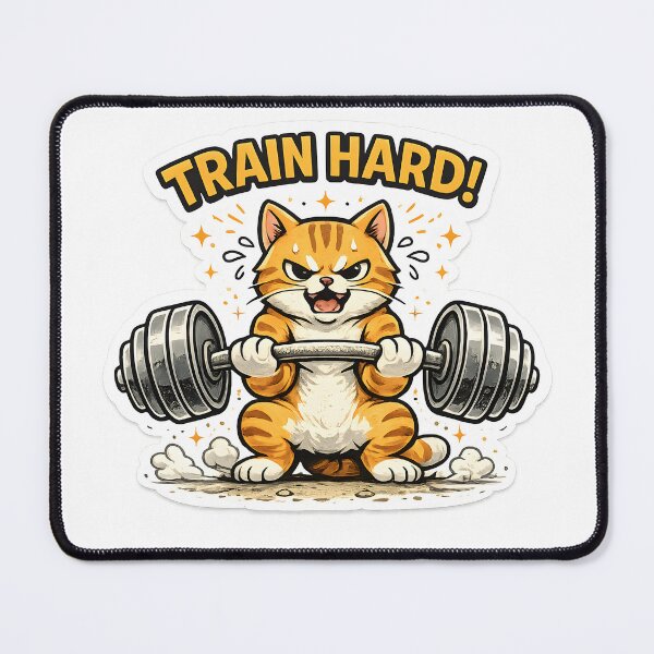 Item preview, Train Hard Tiger Cat designed and sold by PatiImagination.