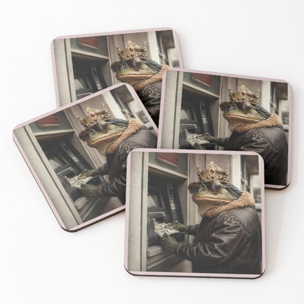 Item preview, Royal Frog ATM Withdrawal Vintage Photo | Deadpan Frog | Retro 80s Animal Humor Photography designed and sold by HOUSE OF TIST.