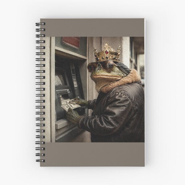 Item preview, Royal Frog ATM Withdrawal Vintage Photo | Deadpan Frog | Retro 80s Animal Humor Photography designed and sold by HOUSE OF TIST.