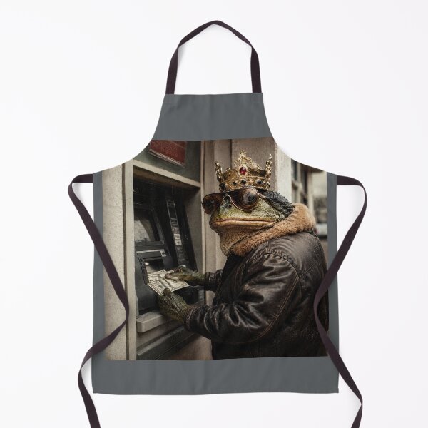 Item preview, Royal Frog ATM Withdrawal Vintage Photo | Deadpan Frog | Retro 80s Animal Humor Photography designed and sold by HOUSE OF TIST.