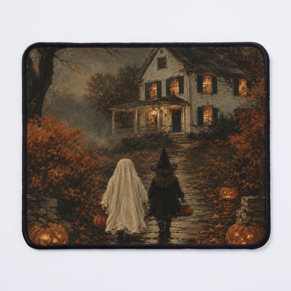 Item preview, Vintage Haunted House Halloween Trick or Treat Sweatshirt designed and sold by POD DYNASTY | Original Print On Demand T-Shirt Graphics.