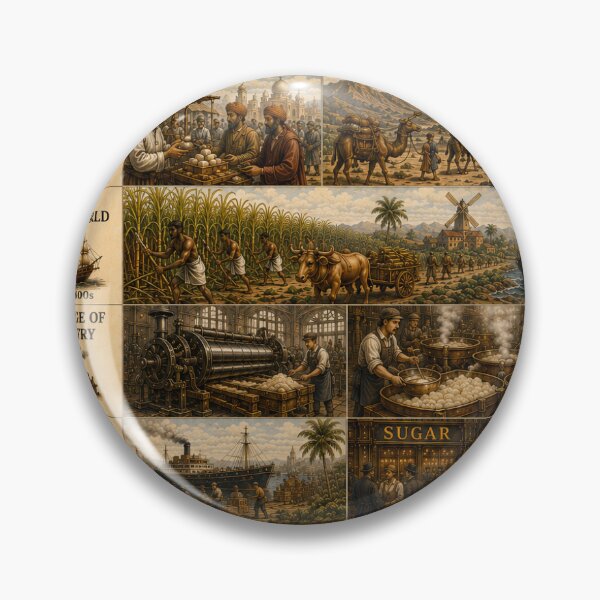 Item preview, Vintage Sugar History Food Infographic Poster⁠ designed and sold by Easternpantry.