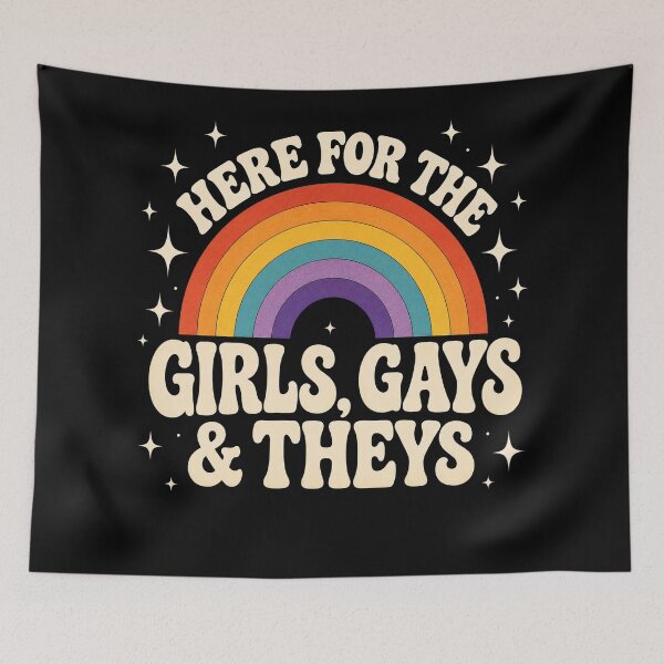 Item preview, Here for The Girls Gays and Theys Vintage LGBTQ Ally  designed and sold by jolihanot.