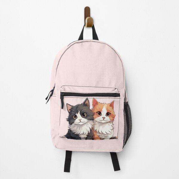 Item preview, Adorable Duo: Two Fluffy Kittens | Kawaii Cat Art designed and sold by Rawafi Art Studio.