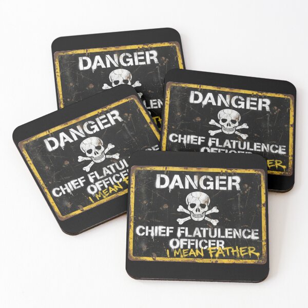 Item preview, Danger Chief Flatulence Officer Funny Father's Day Skull Sign designed and sold by TeNovaStudio ⭐⭐⭐⭐⭐.