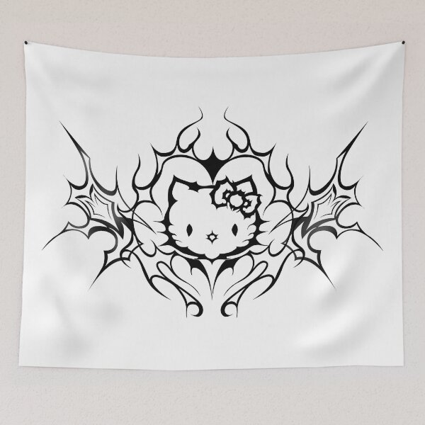Item preview, Hello Cyber Dark kitty. Hello Cybergoth kitten. designed and sold by Tribalgothss.