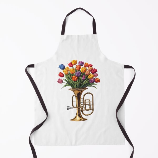 Item preview, Golden Tuba and Tulip Bouquet - World Music Day designed and sold by Art-Arcade6.