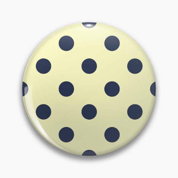 Item preview, Butter Yellow Navy Polka Dot Aesthetic Cute Big Dots designed and sold by ElGhazal-Art.