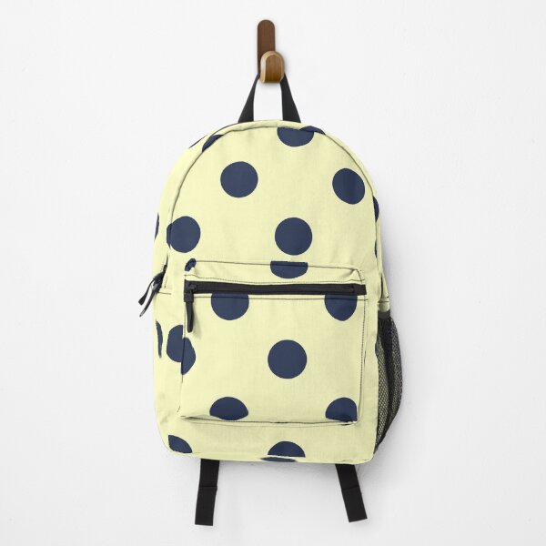 Item preview, Butter Yellow Navy Polka Dot Aesthetic Cute Big Dots designed and sold by ElGhazal-Art.