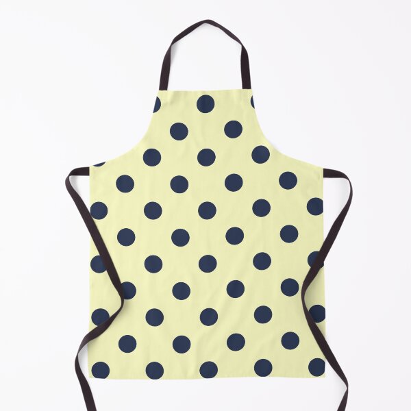 Item preview, Butter Yellow Navy Polka Dot Aesthetic Cute Big Dots designed and sold by ElGhazal-Art.