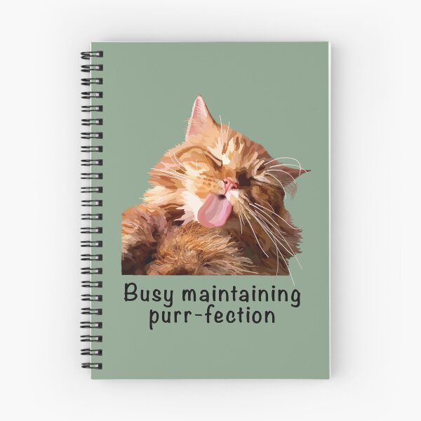 Item preview, Ginger cat Busy maintaining purr-fection. Proceeds go to animal charities rescues designed and sold by AnimalFriends1.