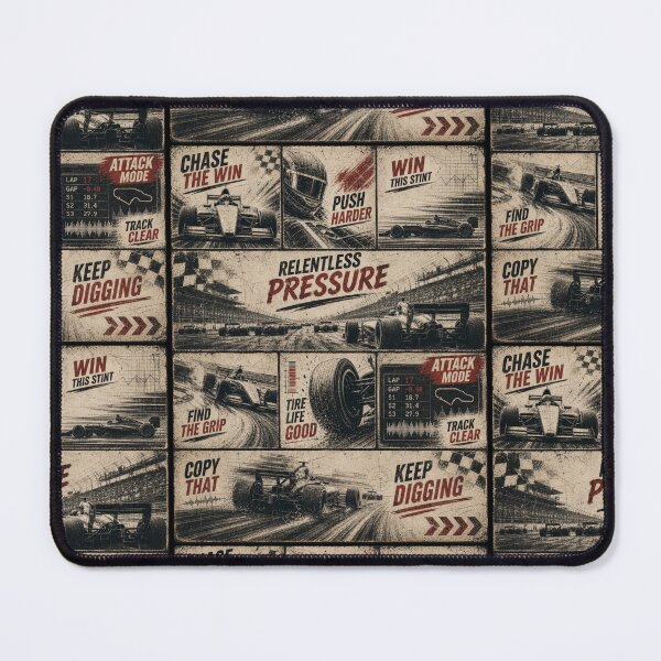 Item preview, Vintage Pit Radio F1 Grand Prix Racing Poster 4 designed and sold by PlanetEye Designs.