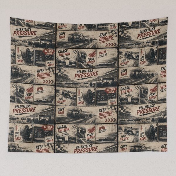 Item preview, Vintage Pit Radio F1 Grand Prix Racing Poster 4 designed and sold by PlanetEye Designs.
