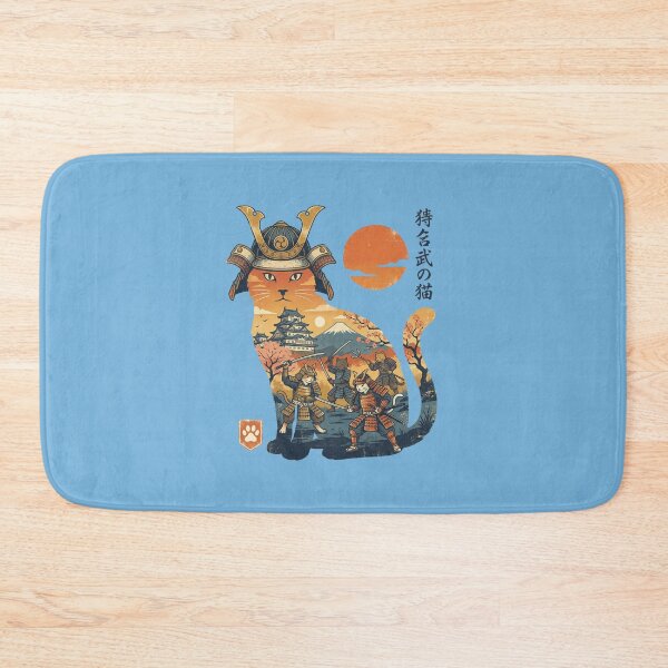 Item preview, Outlined Cat Art Samurai Japanese Cat Funny Cat Ninja  designed and sold by Milasneeze.